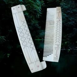 Large Encased Bone Viking Comb With Markings -The Viking Dragon Shop nc large decorated encased bone comb open