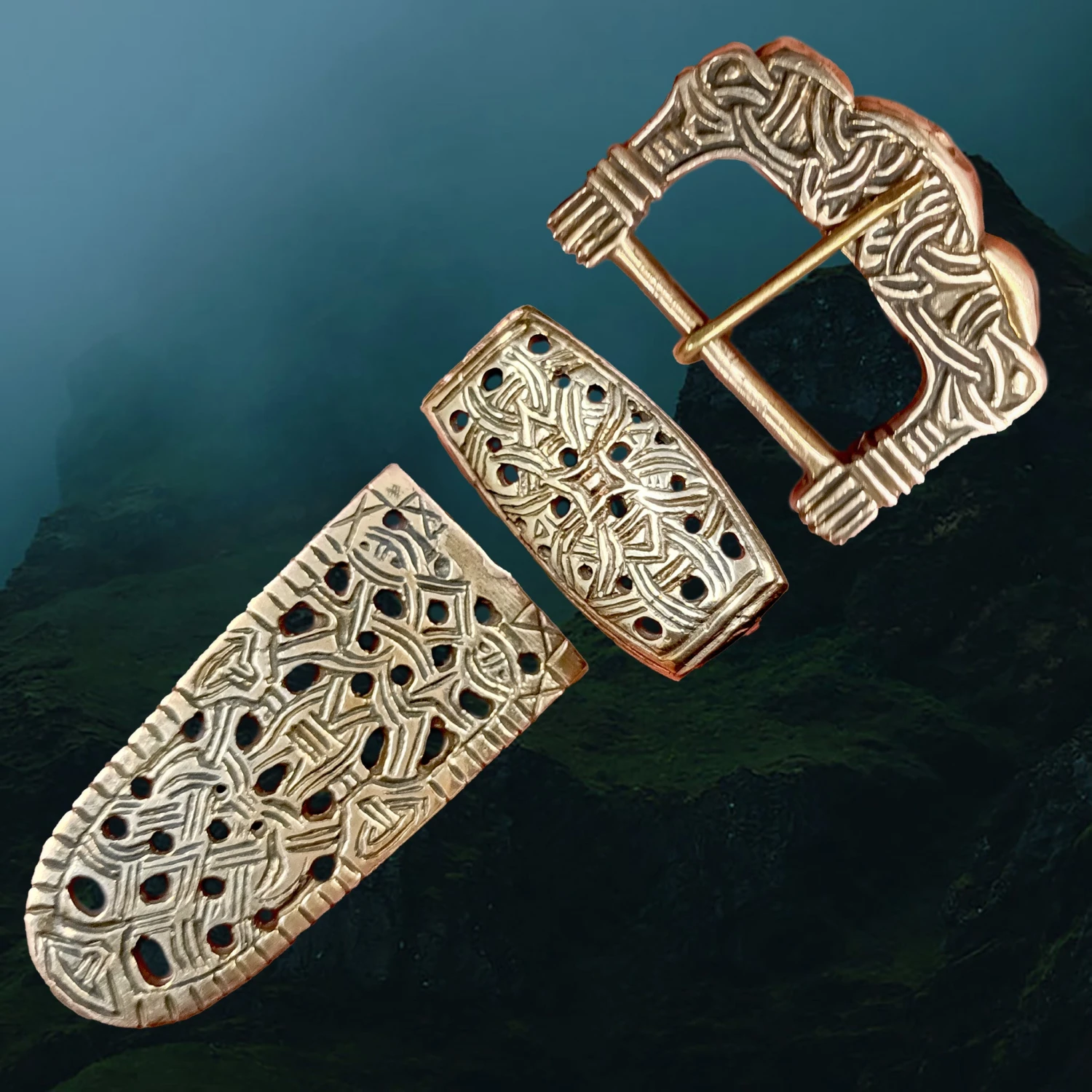 Bronze Replica Gokstad Viking Belt Fittngs 2 Bronze Replica Gokstad Viking Belt Fittngs - Image 2