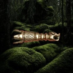 Small Bronze Viking Drinking Horn Finial With Wolf Head