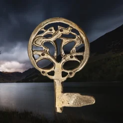 Large Bronze Round Viking Key From Uppakra -The Viking Dragon Shop pc bronze viking key from uppakra front
