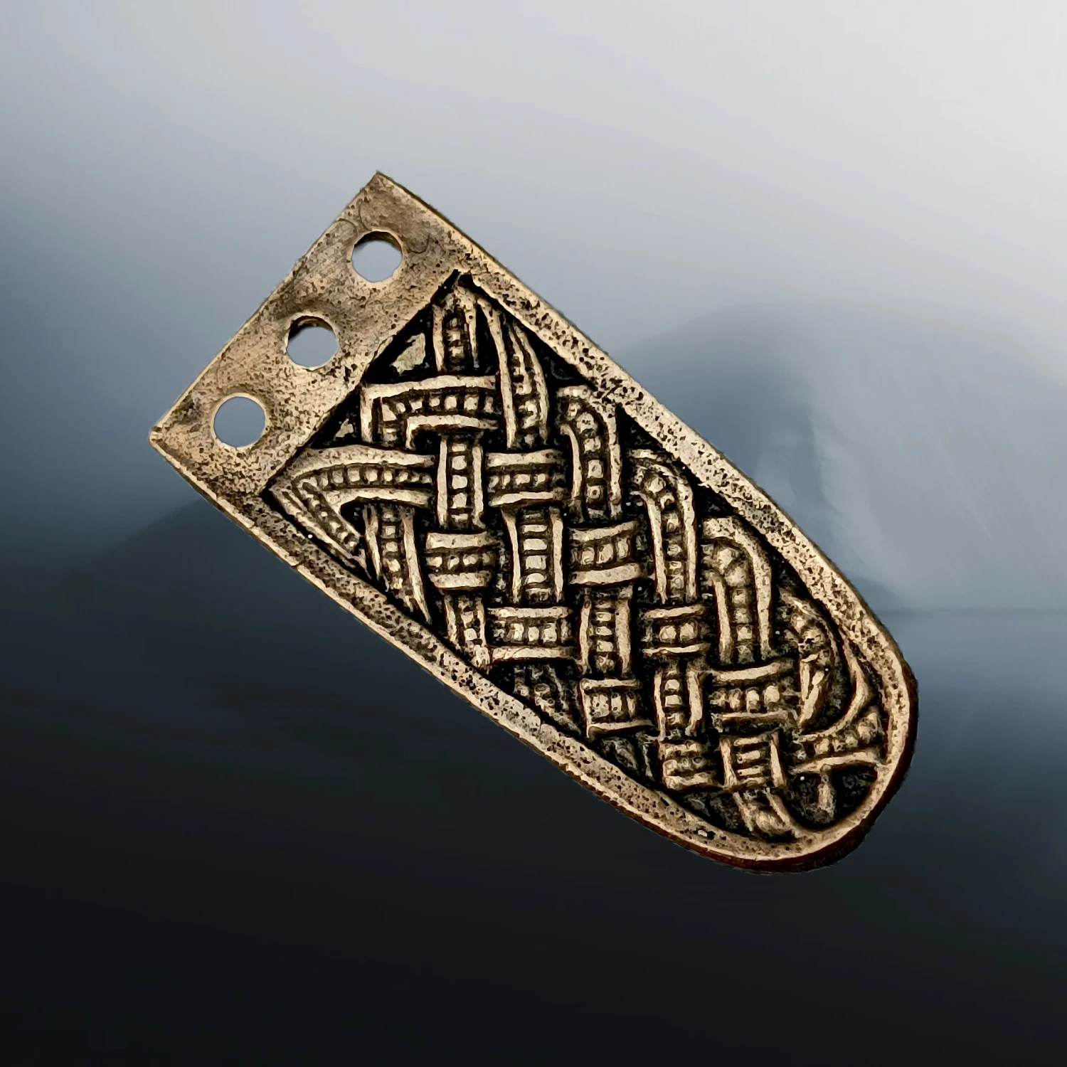 Bronze Viking / Saxon Strap End With Cross Hatching From York 2 Bronze Viking / Saxon Strap End With Cross Hatching From York - Image 2