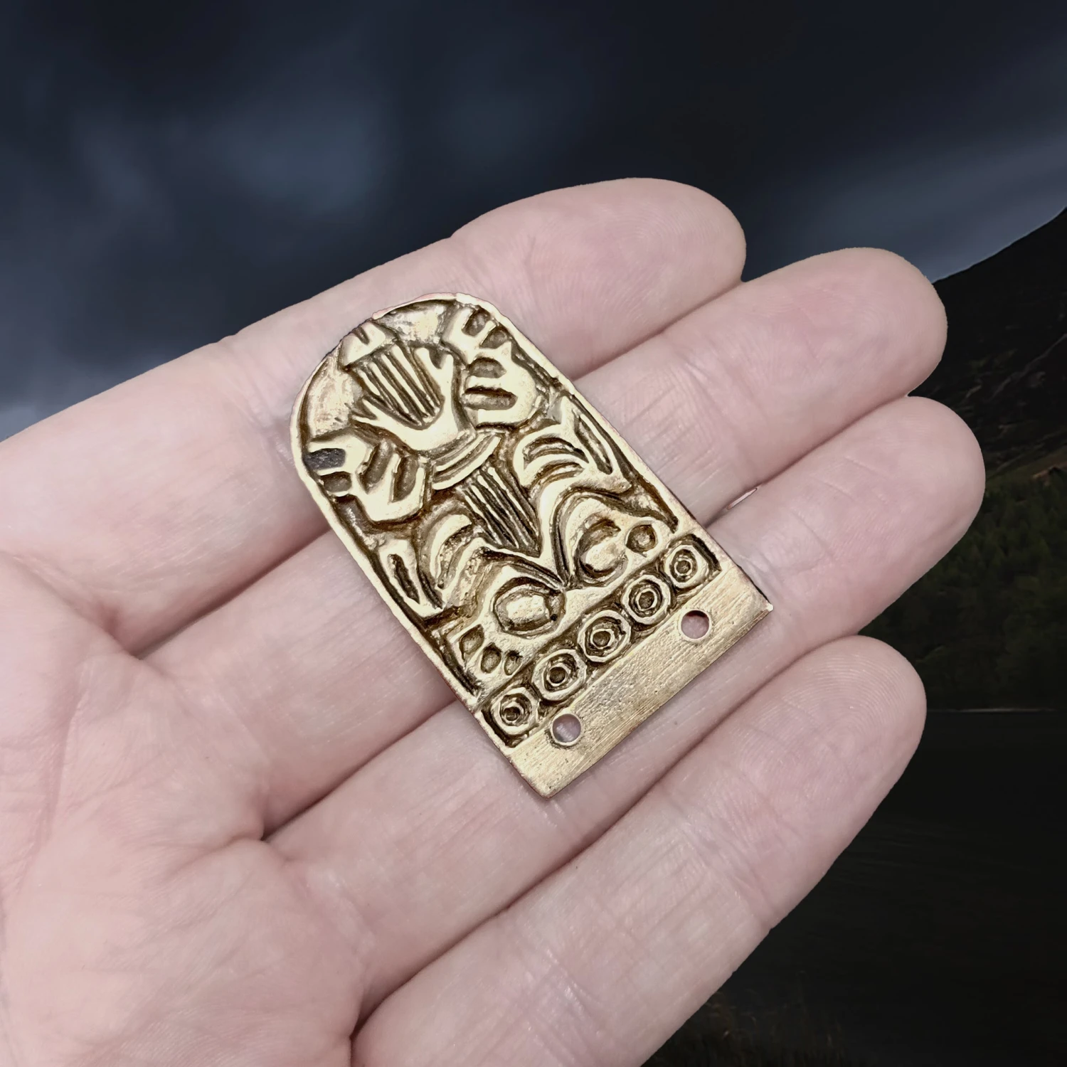 Borre Style Bronze Viking Strap End From Norfolk 2 Borre Style Bronze Viking Strap End From Norfolk - Image 2