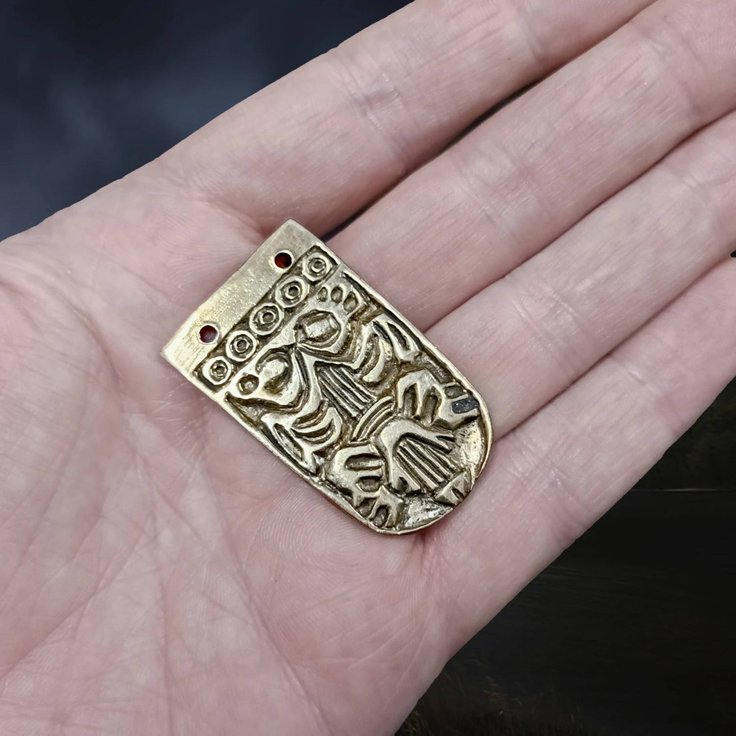 Borre Style Bronze Viking Strap End From Norfolk 3 Borre Style Bronze Viking Strap End From Norfolk - Image 3