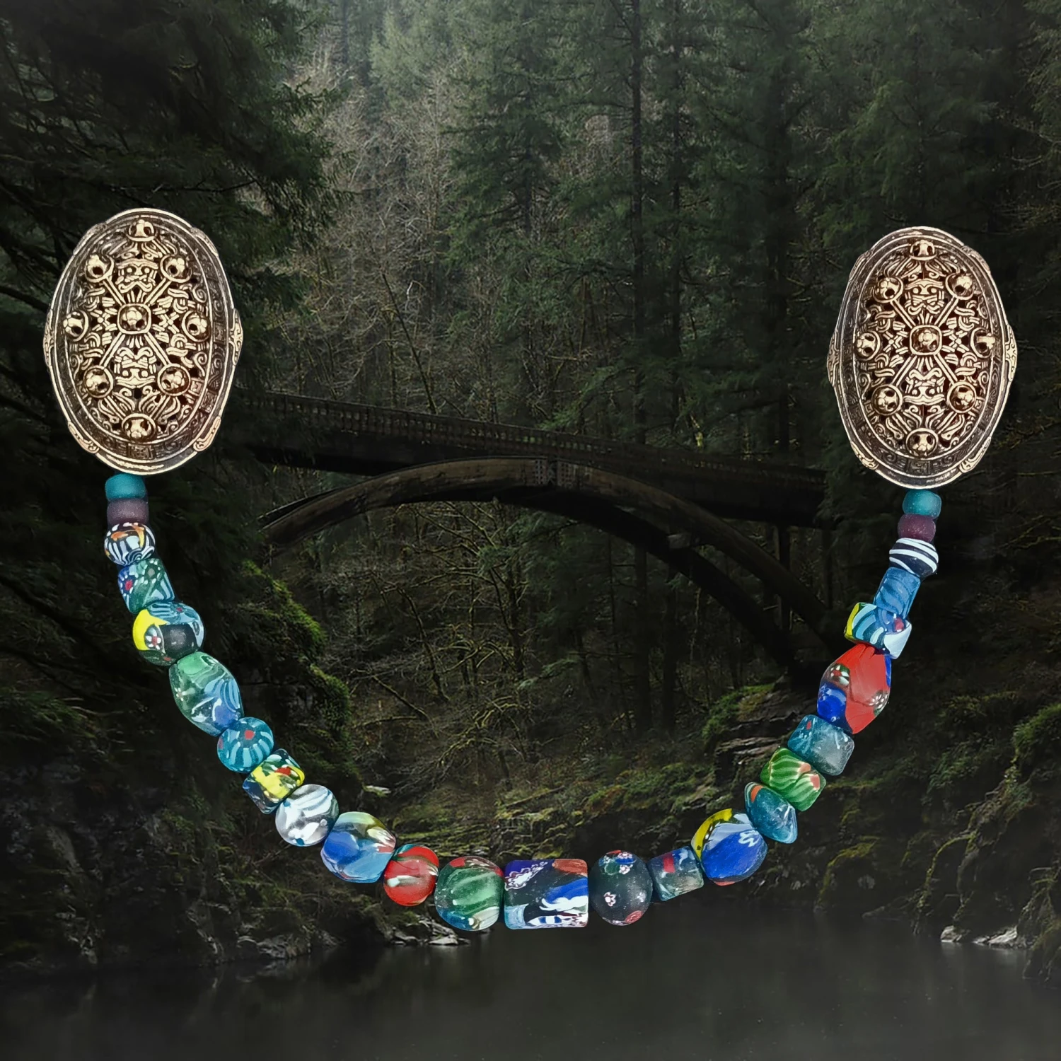 Bronze Borre Style Openwork Viking Tortoise Brooches 2 Bronze Borre Style Openwork Viking Tortoise Brooches - Image 2