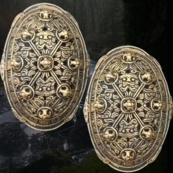 Bronze Borre Style Openwork Viking Tortoise Brooches - Large -The Viking Dragon Shop pp bronze borre style viking tortoise brooches large