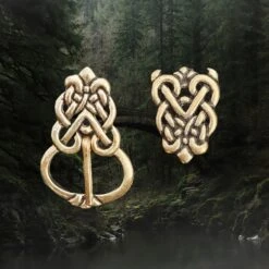 Bronze Ringerike Style Knotwork Viking Buckle Set