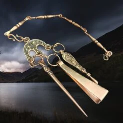 Bronze Viking Toiletry Set From Oland -The Viking Dragon Shop pp bronze viking toiltery set from oland angle view