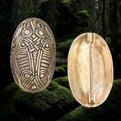 Bronze Norwegian Viking Turtle Brooches -The Viking Dragon Shop pp bronze viking turtle brooches from norway front and back