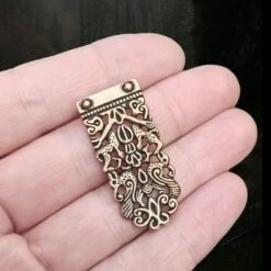 Small Bronze Viking / Saxon Strap End From Winchester -The Viking Dragon Shop pp bronze winchester viking saxon strap end on hand