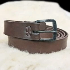 Hand-Forged Iron Viking / Medieval Buckle - 25mm (1 Inch) -The Viking Dragon Shop pp iron viking buckle 25mm 1 inch width on brown leather belt on sheepskin