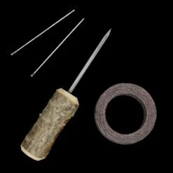 Leather Viking Sewing Kit With Birch Wood Awl -The Viking Dragon Shop rt sewing kit 3 birch wood awl thread needles