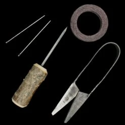 Leather Viking Sewing Kit With Birch Wood Awl -The Viking Dragon Shop rt sewing kit 4 birch wood awl thread needles snips