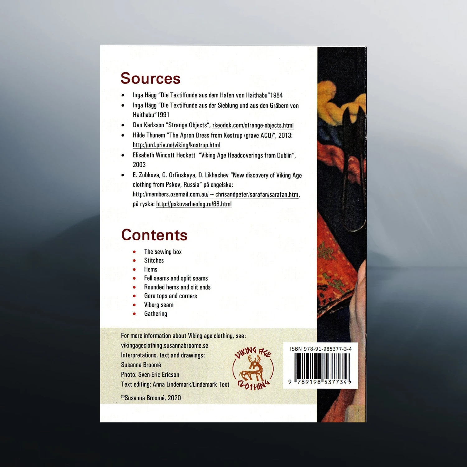 Viking Age Clothing - Seams & Stitches Book 2 Viking Age Clothing - Seams & Stitches Book - Image 2