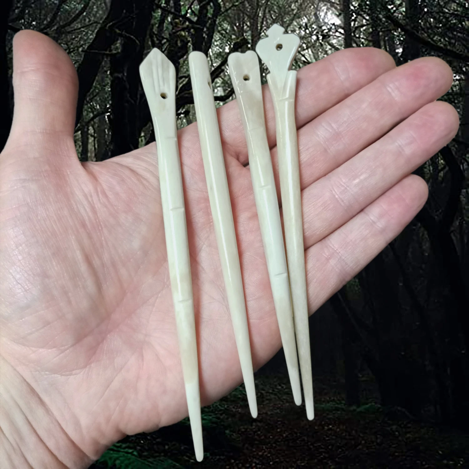 The Viking Dragon Shop -The Viking Dragon Shop sg bone replica viking hair pins set on hand 1