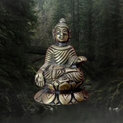 Viking Age Bronze Buddha Statuette Replica From Helgö