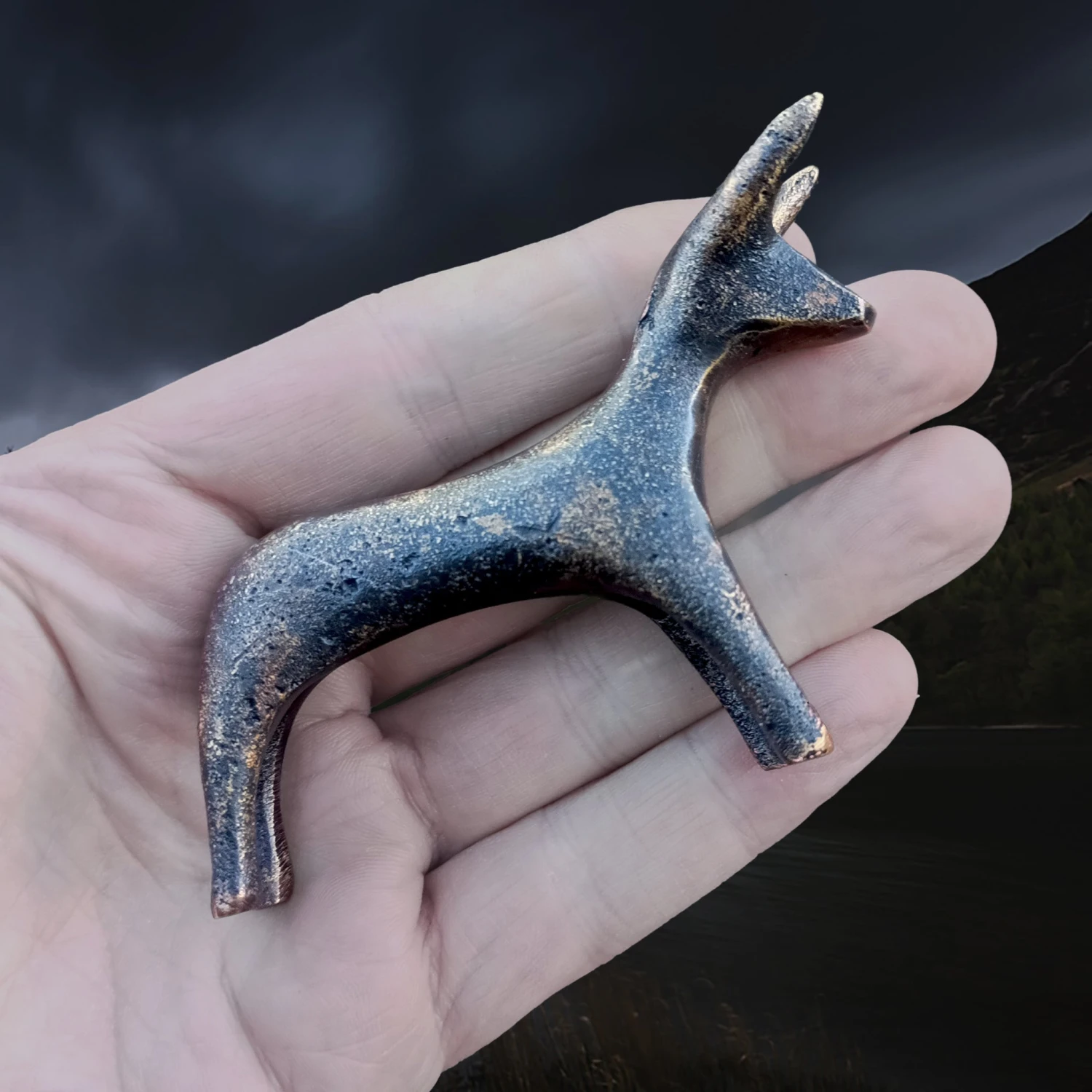 Bronze Age Scandinavian Bronze Bull Statuette 2 Bronze Age Scandinavian Bronze Bull Statuette - Image 2