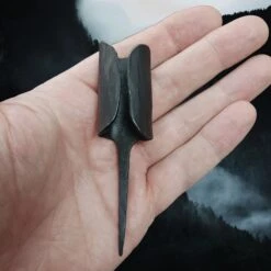 Iron Candle Holder -The Viking Dragon Shop sg iron candle holder in hand back view