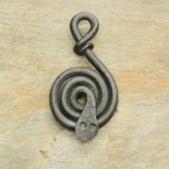 Iron Replica Viking Snake / Serpent Pendant -The Viking Dragon Shop sg iron viking serpent snake pendant on rock