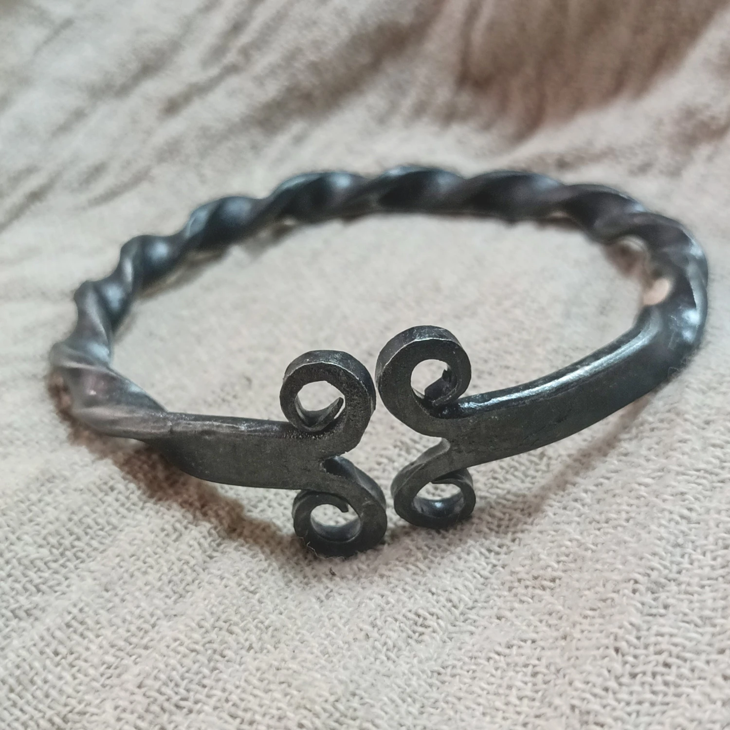Twisted Iron Viking Bracelet / Arm Ring 3 Twisted Iron Viking Bracelet / Arm Ring - Image 3