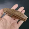 Decorated Wood Viking Comb With Curved Back