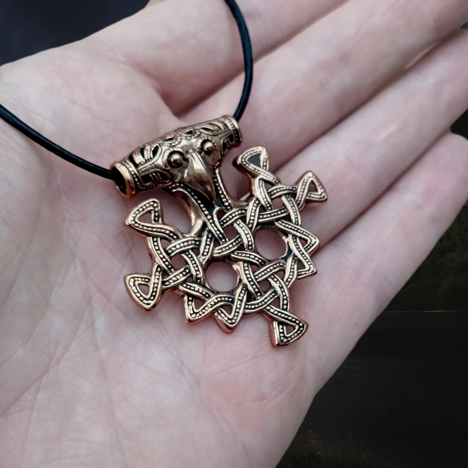 Bronze Hiddensee Replica Thors Hammer Pendant 2 Bronze Hiddensee Replica Thors Hammer Pendant - Image 2