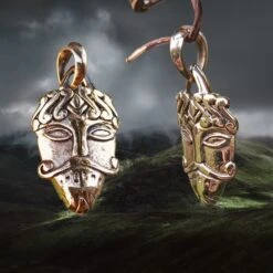 Bronze Loki Mask Pendant