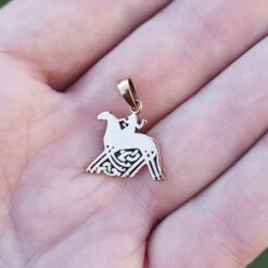 Sleipnir - Odin's Horse Pendant -The Viking Dragon Shop sn bronze sleipnir odin pendant on hand