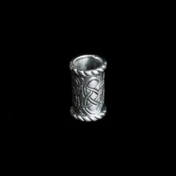 Medium Knotwork Viking Beard Ring -The Viking Dragon Shop sn medium knotwork beard ring silver 233557