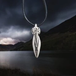 Viking Bear Spear Pendant - Silver