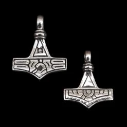 Silver Gotland Replica Thors Hammer Pendant -The Viking Dragon Shop sn silver gotland thors hammers front and back