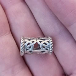 Medium Openwork Viking Beard Ring 7 Medium Openwork Viking Beard Ring -The Viking Dragon Shop sn silver medium openwork beard ring on hand