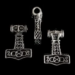 Large Silver Thors Thunder Hammer Pendant -The Viking Dragon Shop sn silver thunder hammer