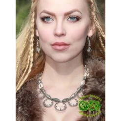 5 Lens Rock Crystal Silver Necklace From Gotland -The Viking Dragon Shop sol with gotland crystal necklace 899647