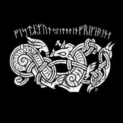 Viking Ragnarok Fenrir T-Shirt -The Viking Dragon Shop viking wolf t shirt front