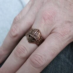 Bronze Viking Helmet Ring -The Viking Dragon Shop wl bronze viking helmet ring on