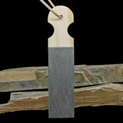 Large Sandstone And Shale Whetstone -The Viking Dragon Shop wl double sided viking whetstone with thong stood up