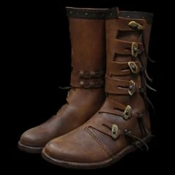 Handmade Medieval Boots With Rounded Toe