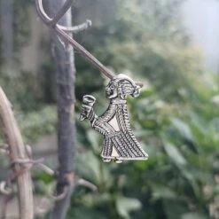 Large Silver Valkyrie Pendant -The Viking Dragon Shop wl silver valkyrie pendant hanging in tree